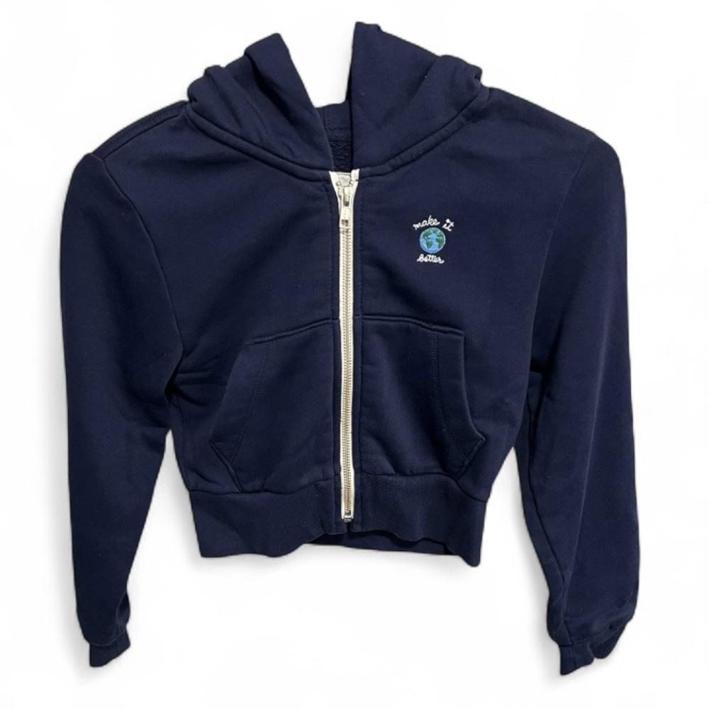 Gap Teen Make It Better Ling Sleeve Hoodie Front Pickets Full Zip Size Teen M8